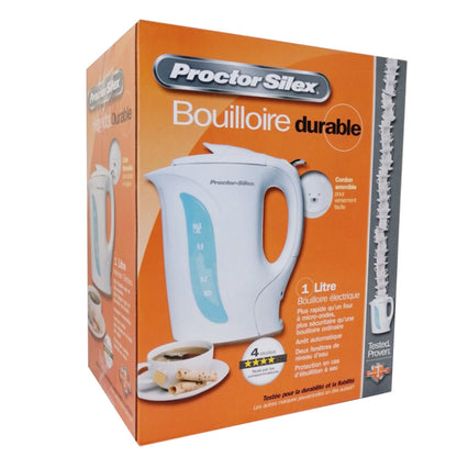 Hervidor De Agua Eléctrico 1 L Blanco Proctor Silex K2070y