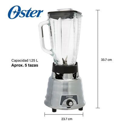 Licuadora 2 Velocidades Vaso Vidrio Metálica Oster 450-20