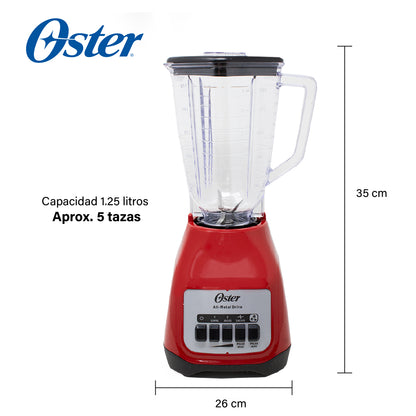 Licuadora 2 Velocidades + 2 Pulsos Vaso de Plastico Rojo Oster BLSTKAP-RPB-013 (2110248)