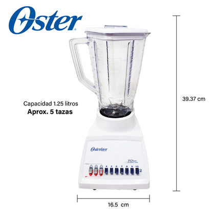 Licuadora 10 Velocidades Vaso Plastico Blanca Oster BLST4108 (2178225)
