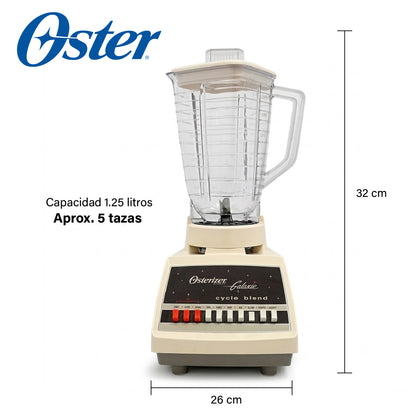 Licuadora 10 Velocidades Vaso de Plástico Galaxy Almendra Osterizer Oster 869-16G