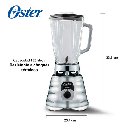 Licuadora 3 Velocidades Vaso Vidrio Clásica Cromo Oster BLST4655 (2114081)