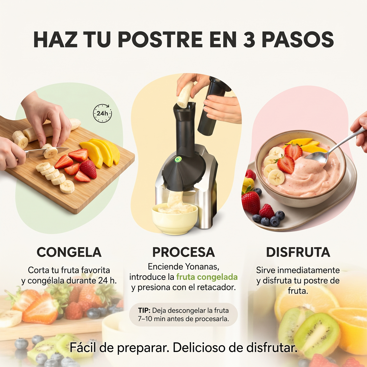 Máquina Procesadora para Helados Naturales con Fruta Congelada Yonanas Clásico 882636