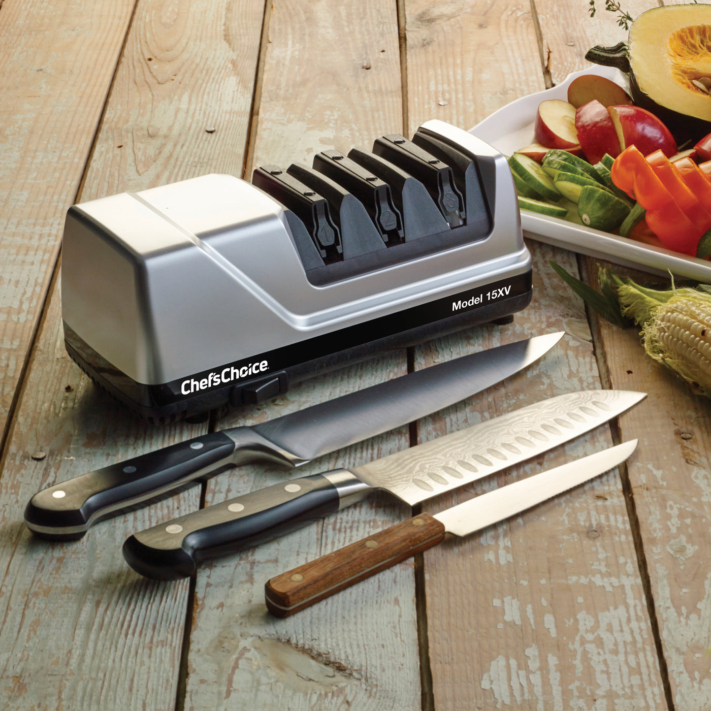 Afilador de cuchillos eléctrico profesional Chef'sChoice 15XV Paquete –  Saesa Trading
