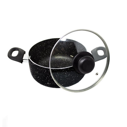 Batería de Cocina 16 Piezas Black Stone 360° Negro Lamex 6781-8