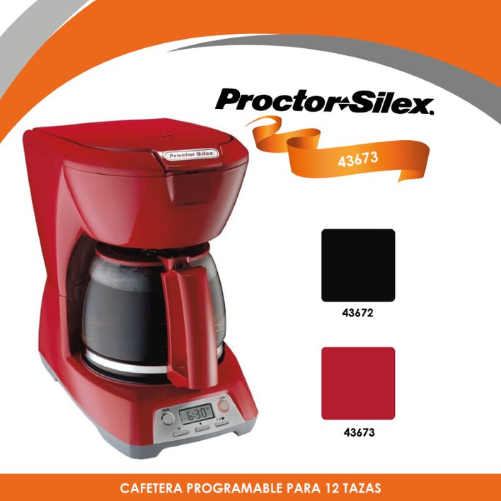 Cafetera	12 Tazas	Programable Rojo 43673