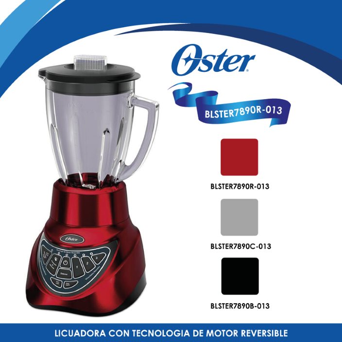 Licuadora Oster Reversible Roja Con Funciones Pre-Programadas BLSTEG7890R-013