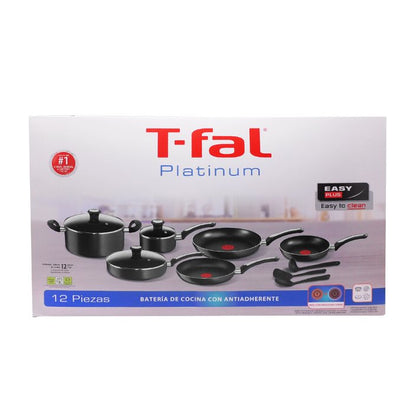 Batería de Cocina 12 Piezas New Platinum T-Fal B182SC84