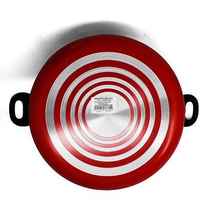 Olla 32 cm (11.6 L) con Antiadherente y Tapa Vidrio Roja Lamex 6669-9