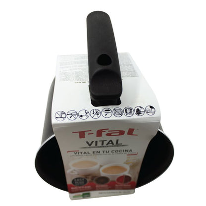 Jarra Pocillo Lechero 15 Cm con Antiadherente Vital Negro T-fal 389200