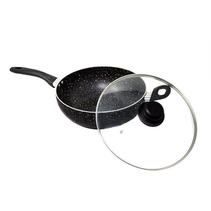 Batería de Cocina 16 Piezas Black Stone 360° Negro Lamex 6781-8