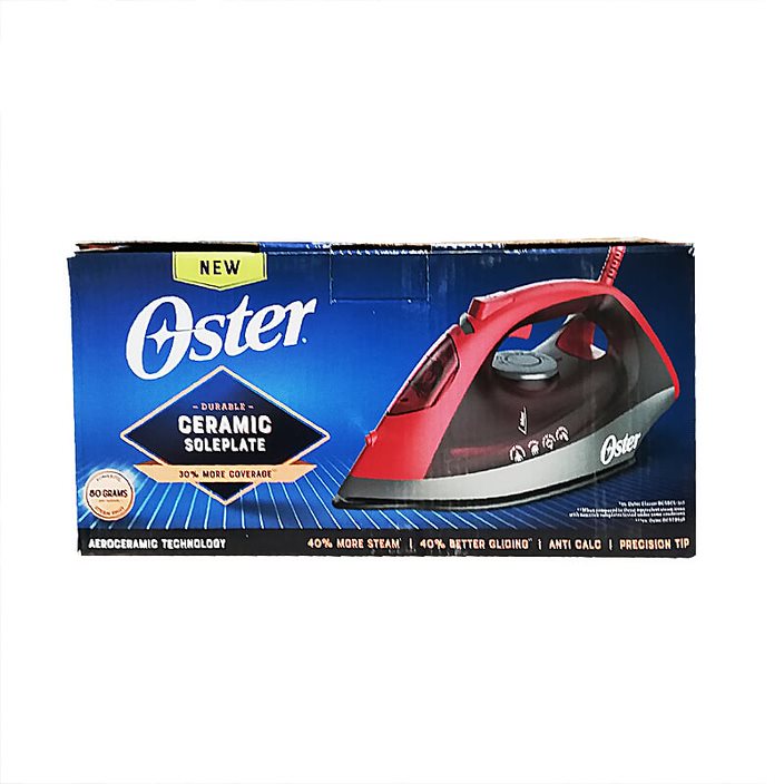 Plancha de vapor Oster® roja con suela de cerámica GCSTBS6051