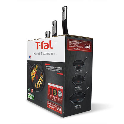 Juego de 3 Sartenes 20/24/30 cm Hard Titanium+ T-Fal C3829082