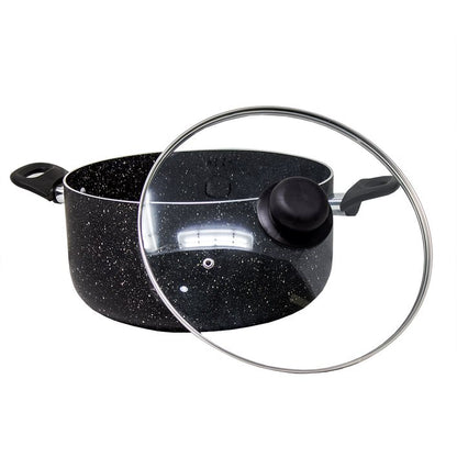 Batería de Cocina 16 Piezas Black Stone 360° Negro Lamex 6781-8