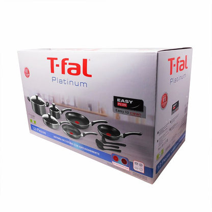 Batería de Cocina 12 Piezas New Platinum T-Fal B182SC84