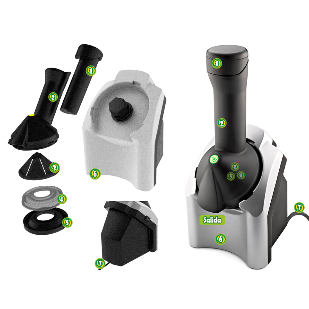 Procesador De Helados Naturales Con Fruta Congelada Yonanas Classic 902 (Caja de 2 Piezas)